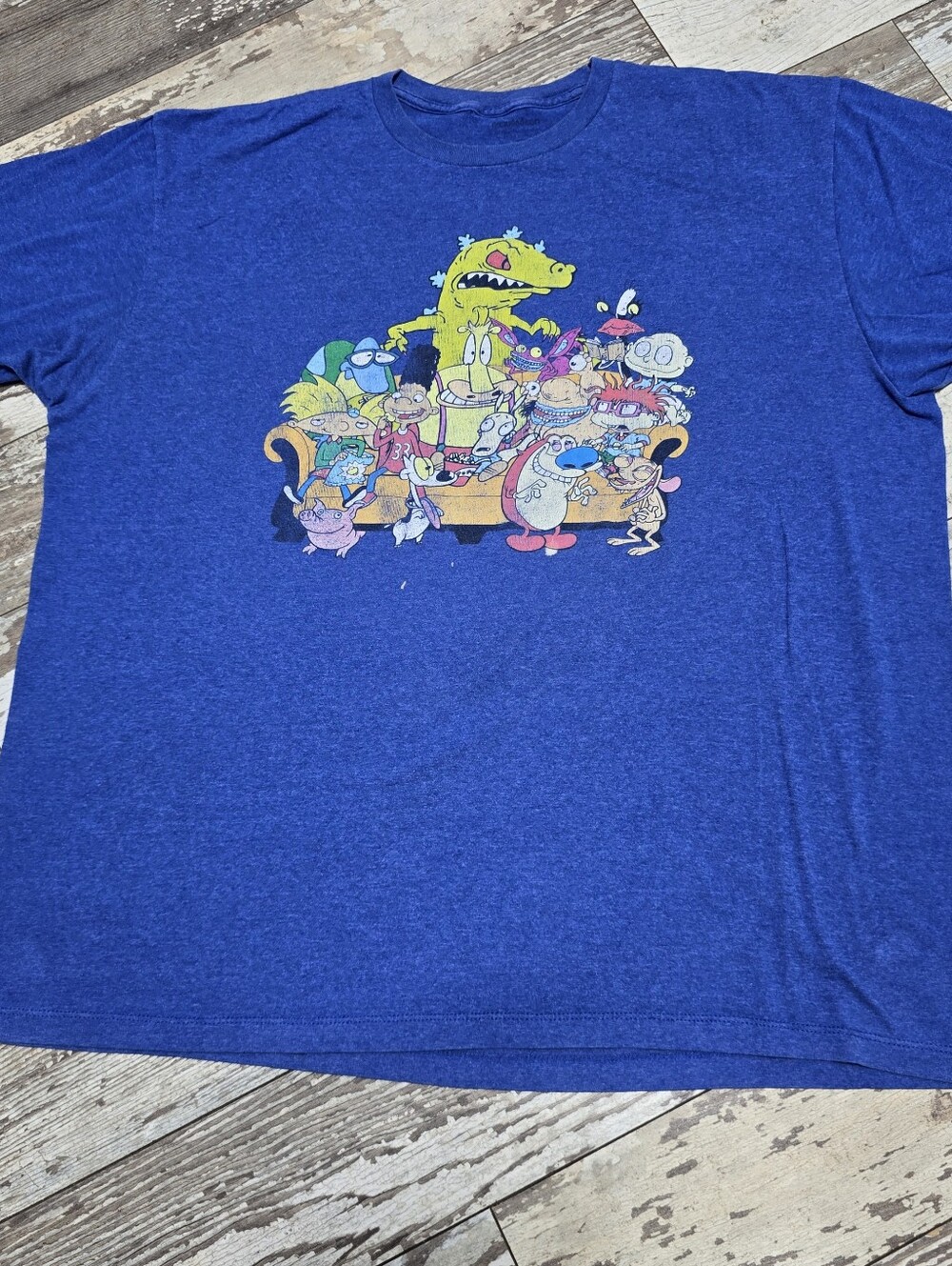 Vintage Nickelodeon Characters Rugrats Cartoon Graphic Men's T-Shirt 90's Sz XXL